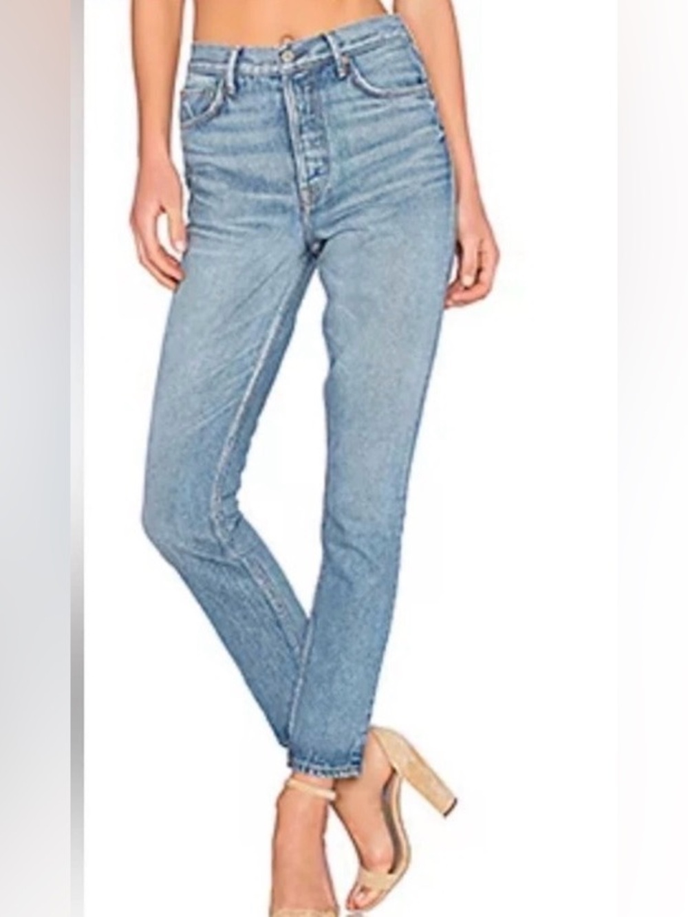 GRLFRND Karolina High Rise Button Fly Jeans 29 Now and Then Casual Chic Denim